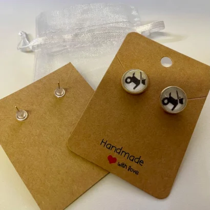 De Hun'nenhoff Logo Stud Earrings